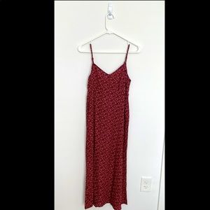 American Eagle, Midi slip dress, Maroon, Size M